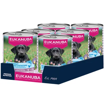 Eukanuba Puppy Rich с форелью со сладким картофелем - 24 x 400 г