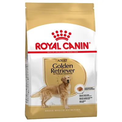 Royal Canin Adult Golden Retriever, über 15 Monate alt. Spezielles Trockenfutter für gesunde Haut, Fell und Herzfunktion. Idealgewicht-Erhaltung.