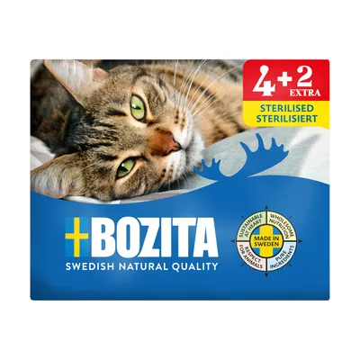 4 + 2 gratis! Bozita Tetra, karma mokra dla kota, 6 x 370 g