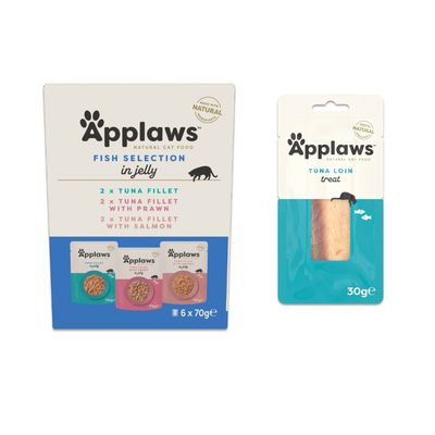 6 x 70g Applaws Wet Cat Food + 30g Applaws Cat Treat Free! *