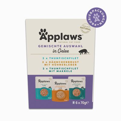 Πακέτο Δοκιμής Applaws Cat Φακελάκια σε ζελέ 6 x 70 g