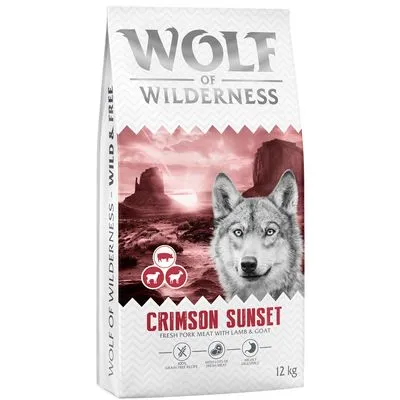 Wolf of Wilderness "Crimson Sunset" - Agnello & Capra - 1 kg 