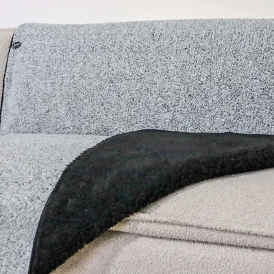 Vetbed® Sherpa Coperta in pile per animali domestici, grigio - L 124 x L 73 cm