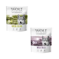15% taniej! Wolf of Wilderness, karma sucha dla psa, 2 x 1 kg - Nowa receptura: Adult "Wild Hills" kaczka (bestseller), 1 kg + Adult „Green Fields”, jagnięcina, 1 kg