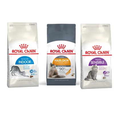 Probierpaket Royal Canin 3 x 400 g - Sensible + Hair & Skin + Indoor