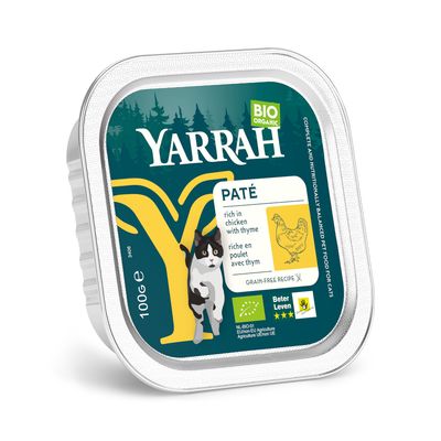 Yarrah BIO Paté 16 x 100 g Pollo ecológico y tomillo ecológico