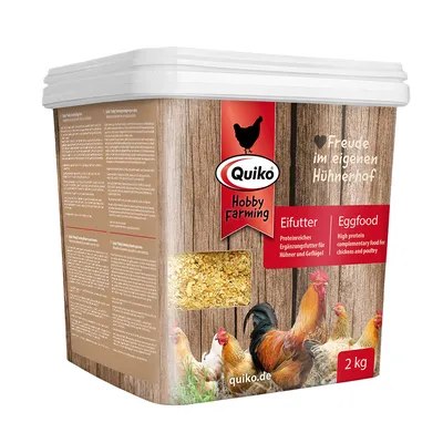 Quiko Hobby Farming Nourriture à base d'œufs pour poules et autres volailles - 2 kg Quiko Hobby Farming Nourriture à base d'œufs pour poules et autres volailles - 2 kg