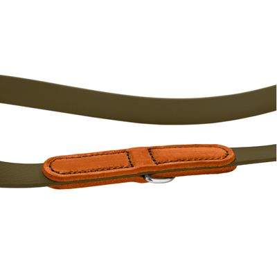 HUNTER Guinzaglio regolabile Wolmar BioThane® x pelle, cachi/arancio