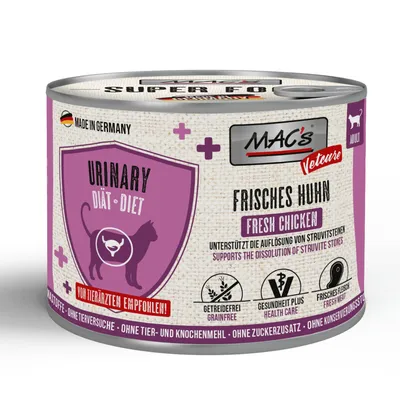 Lot économique MAC's Cat Vetcare Urinary 24 x 200 g - poulet frais Lot économique MAC's Cat Vetcare Urinary 24 x 200 g - poulet frais