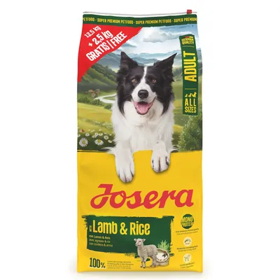 Josera Adult janjetina i riža - 12,5 + 2,5 kg
