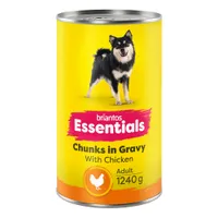 Voordeelpakket: briantos Essentials Chunks in Gravy 12 x 1,240 g - Kip