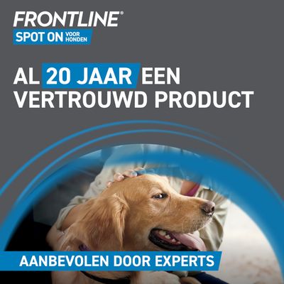 FRONTLINE Spot On voor honden. Al 20 jaar een vertrouwd product. Aanbevolen door experts.