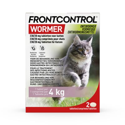 Frontcontrol ontworming voor katten 2 Tabletten