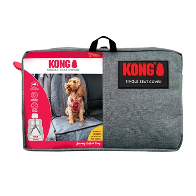 KONG autós védőhuzat egy ülésre, szürke - H 27,5 x Sz 20 x M 6,5 cm