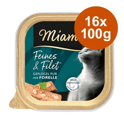 Miamor Feines & Filet 16 x 100 g - Szárnyas pure & sonka