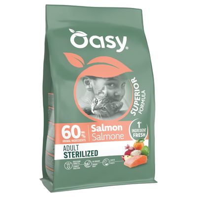 Oasy Dry Cat Superior Adult Sterilized Salmone