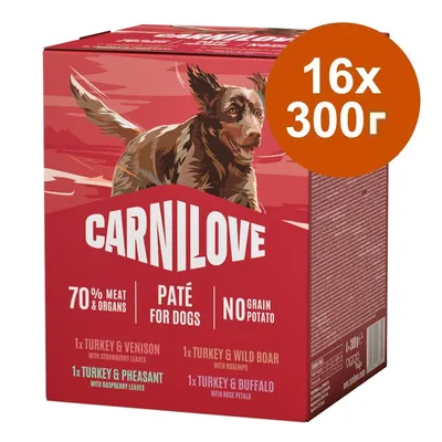 Икономична опаковка Carnilove Dog пастет в паучове 16 x 300 г