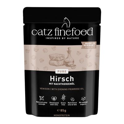 catz finefood Pure Pouch 8 x 85 g Hirsch