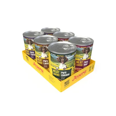Josera Meatlovers Pure 6 x 800 g Hondenvoer - Mixpakket (4 Soorten, nieuw Design)