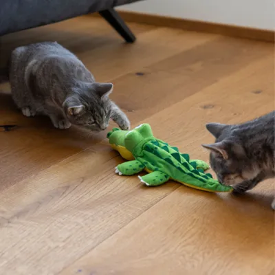 Kerbl Pet Elektronisches Katzenspielzeug Springendes Krokodil - 1 Stück