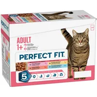 Perfect Fit Adult 1+ Pouches Mixed Pack Chunks in Gravy - 12 x 85g