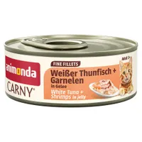 Sparpaket animonda Carny Adult Fine Fillets in Gelee 24 x 60 g - Weißer Thunfisch & Garnelen