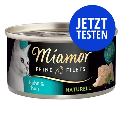 Miamor Feine Filets, Huhn & Thun, Naturell. 100% Filet. Jetzt testen.