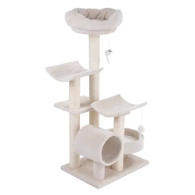Drapak dla kota Penelope, kremowy - Dł. x szer. x wys: 55 x 40 x 116 cm