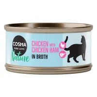 Lot Cosma Nature 48 x 70 g pour chat - poulet, blanc de poulet