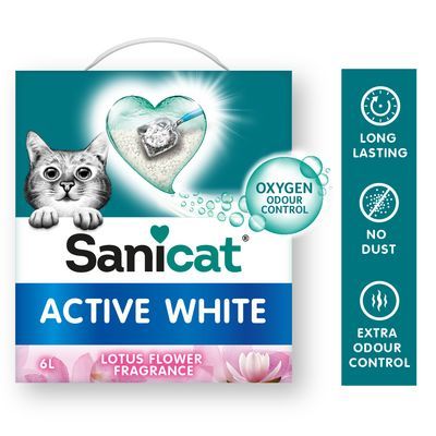 Sanicat Active White Lotus Flower Kattenbakvulling