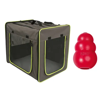 Zestaw: Torba transportowa First Class Basic + KONG Classic, rozmiar M - M: dł x szer x wys.: 61 x 46 x 53,5 cm + KONG, rozmiar M