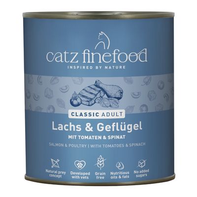 catz finefood w puszkach, 6 x 800 g Łosoś z drobiem