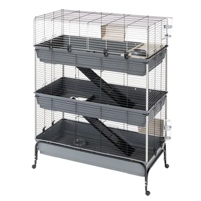 Ferplast Kleintierkäfig Vital 120 3-stöckig - L 120 x B 60 x H 167 cm