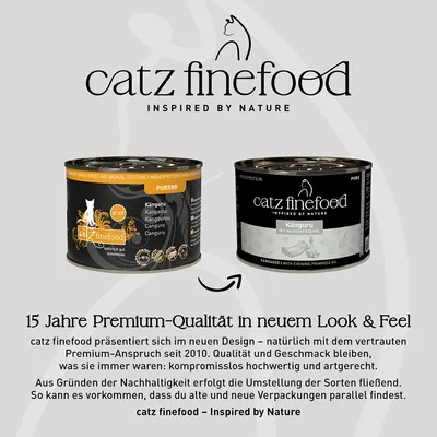 Sparpaket catz finefood Pure 12 x 200 g - Känguru