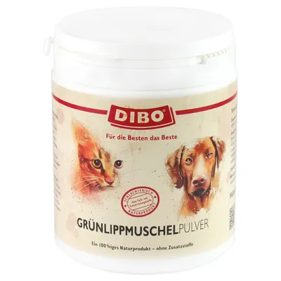 DIBO grönläppad musselpulver, 100 % naturprodukt utan tillsatser.