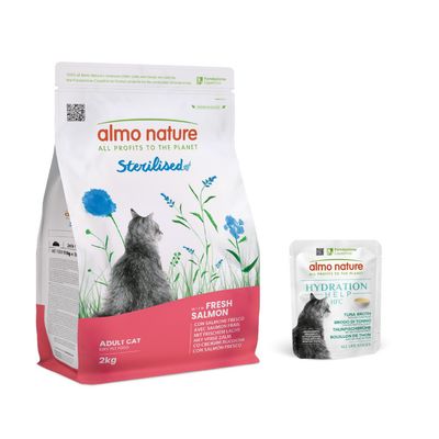 Almo Nature ​​​​​​​2 kg + Hydration Help 6 x 50 g på kjøpet!