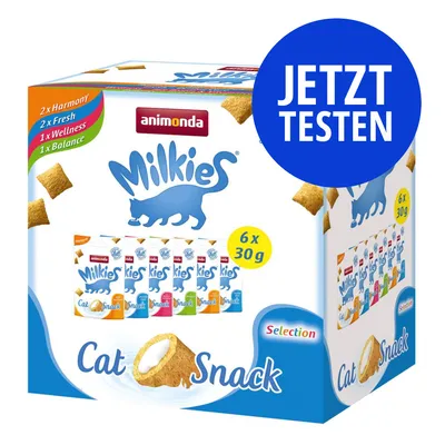 animonda Milkies Cat Snack Selection, 6 x 30g. Sorten: 2x Harmony, 2x Fresh, 1x Wellness, 1x Balance. Jetzt testen.