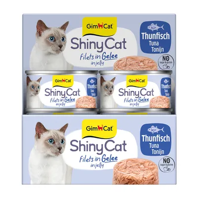 GimCat ShinyCat în gelatină 6 x 70 g - Pui
