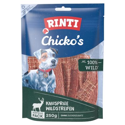 Rinti Extra Chicko Maxi, 100% kipfilet, maxi kiprepen, 250g, voor langdurig kauwplezier.
