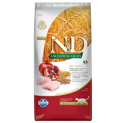 N&D Cat Ancestral Grain Neutered mit Huhn & Granatapfel - 2 x 5 kg