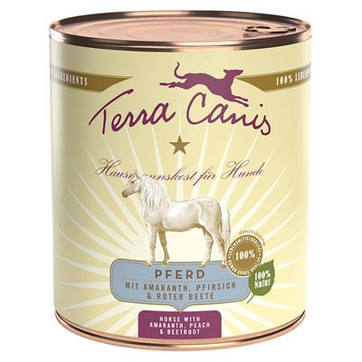 Terra Canis 6 x 800 g Häst med amarant, persika & rödbetor