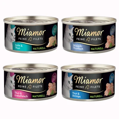 Sparpaket Miamor Feine Filets Naturelle 24 x 80 g - Mix I (4 Sorten gemischt)