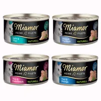 Balení na zkoušku Miamor Feine Filets Naturelle 12 x 80 g - Smíšené balení I