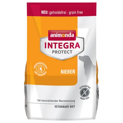 animonda INTEGRA PROTECT NIEREN, getreidefrei, low phosphorus, veterinary diet, bei unzureichender Nierenleistung. Opakoweanie karmy dla zwierząt.