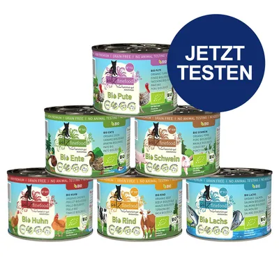 catz finefood Bio-Nassfutter: Sorten Bio Pute, Bio Ente, Bio Schwein, Bio Huhn, Bio Rind, Bio Lachs. Bio-zertifiziert, getreidefrei, keine Tierversuche. Jetzt testen. catz finefood Bio-Nassfutter: Sorten Bio Pute, Bio Ente, Bio Schwein, Bio Huhn, Bio Rind, Bio Lachs. Bio-zertifiziert, getreidefrei, keine Tierversuche. Jetzt testen.