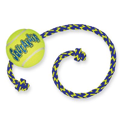 KONG AirDog Squeakair Ball with Rope Medium/Large