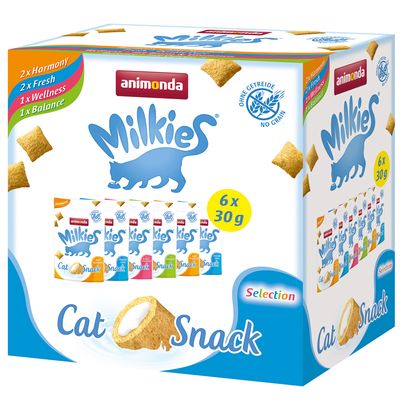 Probierpaket animonda Milkies Knuspertaschen 6 x 30 g (4 Sorten gemischt)
