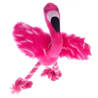 Flamingo Dog Toy with Rope - 1 Toy