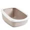 Savic Aseo Jumbo - Katzenklo mit hohem Rand Starterset: Toilette mocca/weiß + 6 Bag it up