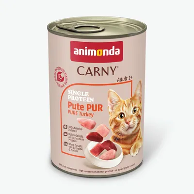 animonda Carny Single Protein Adult 6 x 400g - cat wet food - Pure Turkey